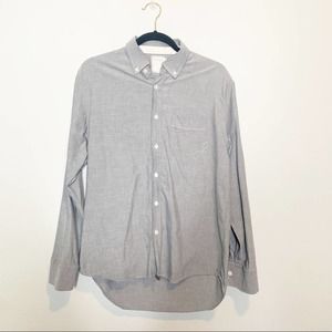 Billy Reid Grey Button Up Standard Fit Shirt
